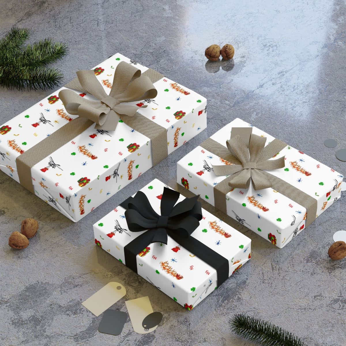 Pink Christmas Gift Wrapping Paper Rolls, 1pc – Seasonal Splendor